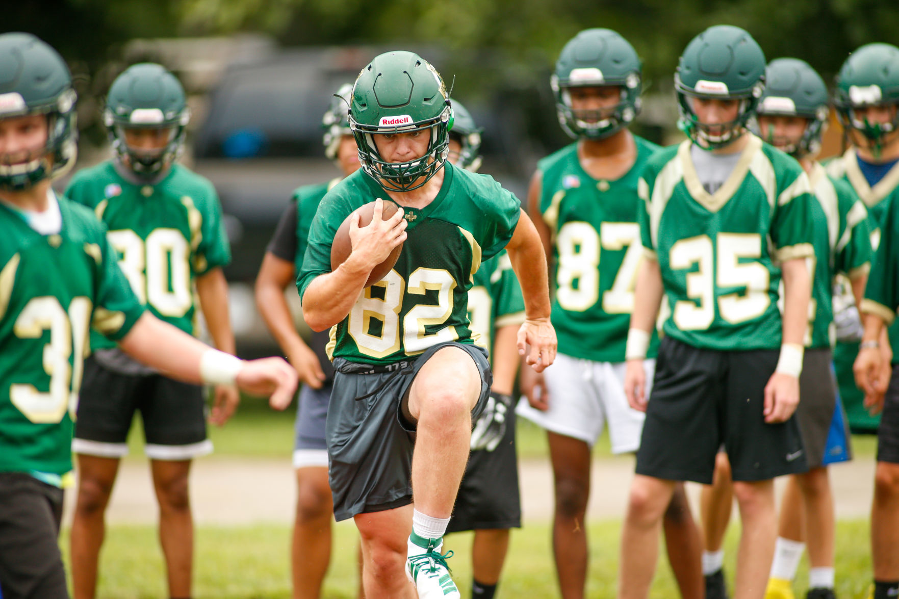 Roanoke Catholic football practice